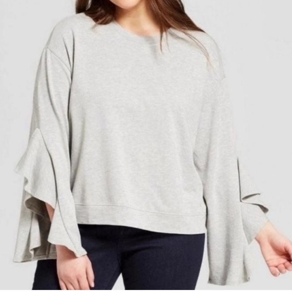 Who What Wear Light Gray Sweatshirt Sm